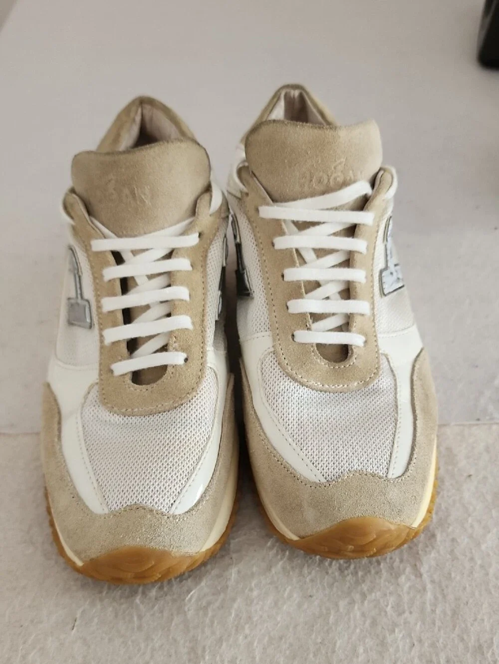 Hogan Suede Interactive Colorblock Women Sz US 8.5 Sneaker Iconic Metallic H